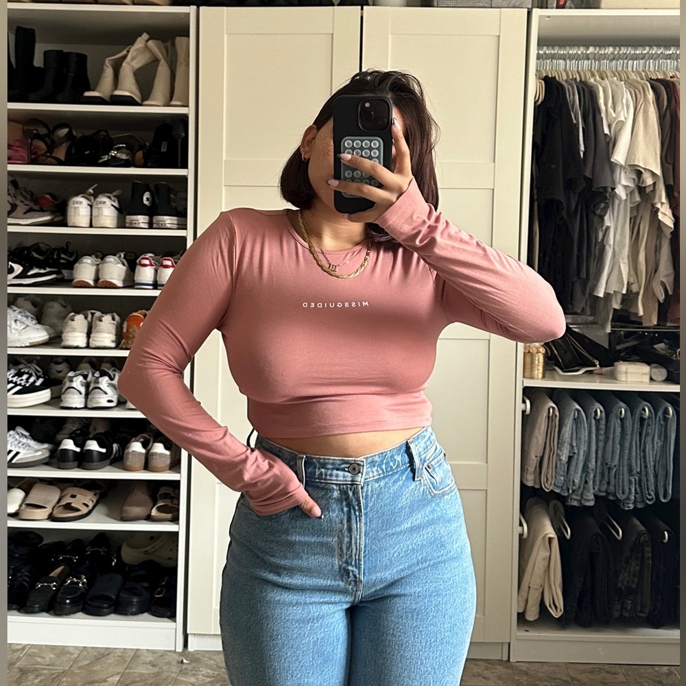 Missguided Long Sleeve Crop Top